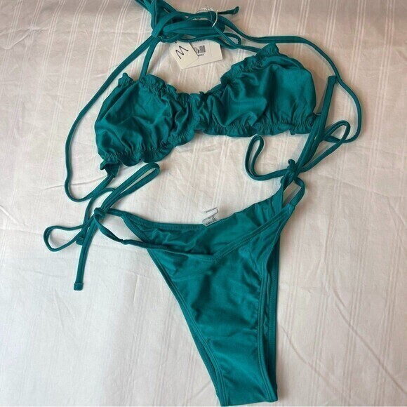 Envya Jade Wraparound Triangle Strappy Details 2 Piece‎ Bikini Set Size M RefN02 - Picture 4 of 7